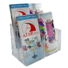 Azar Displays Two-Tier Four-Pocket Trifold Brochure Holder, PK2 252812